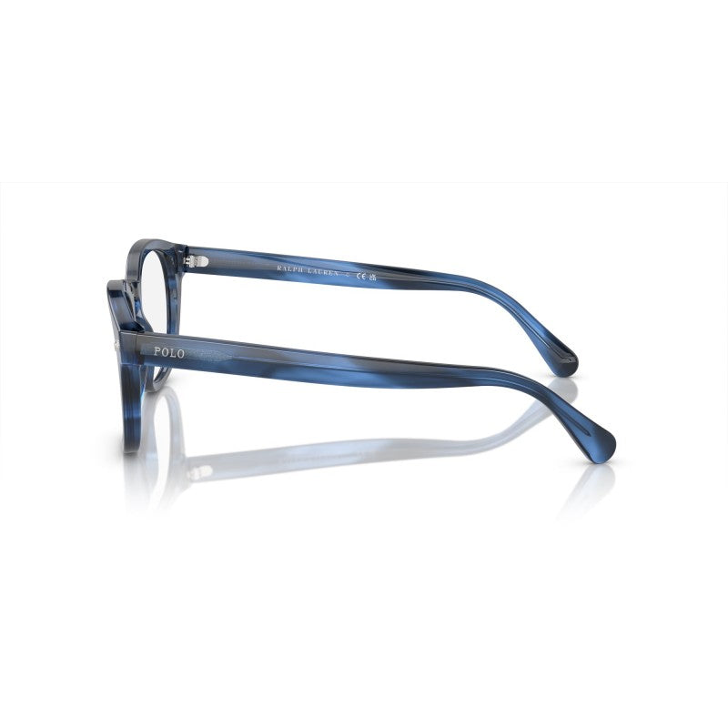 Polo Ralph Lauren PH2272 6139 Eyewear Frames - Shiny Striped Blue Havana, 52/21/145