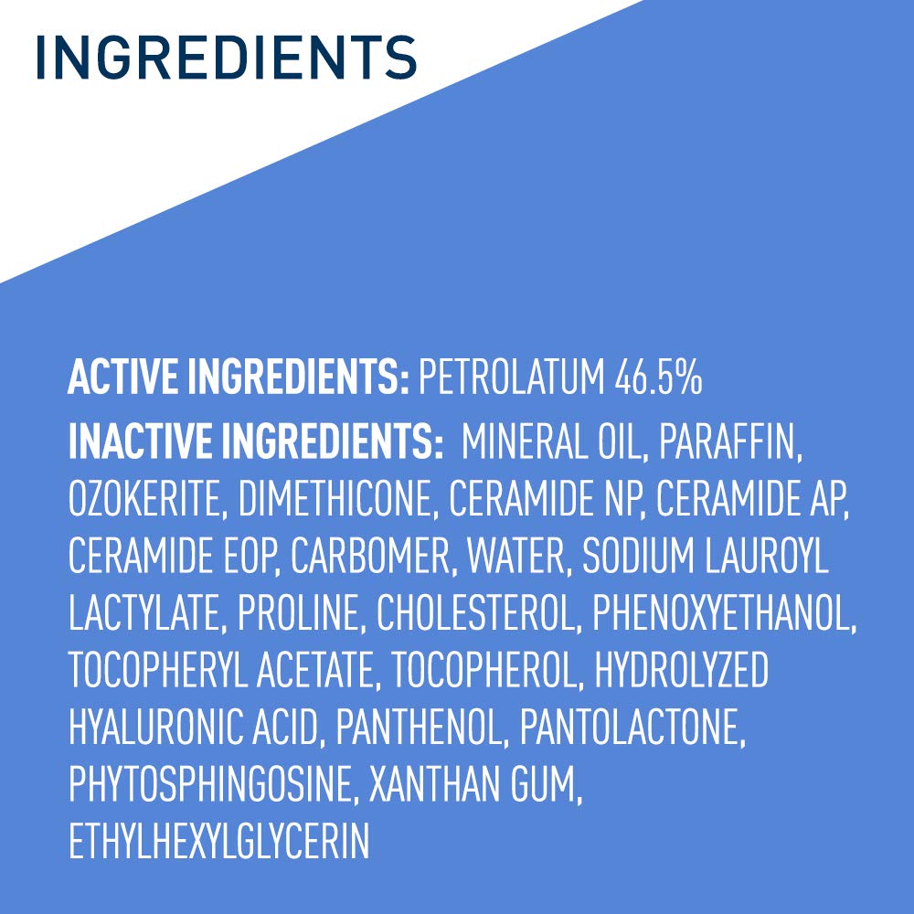 CeraVe Baby Healing Ointment Petrolatum Skin Protectant, 3 oz.