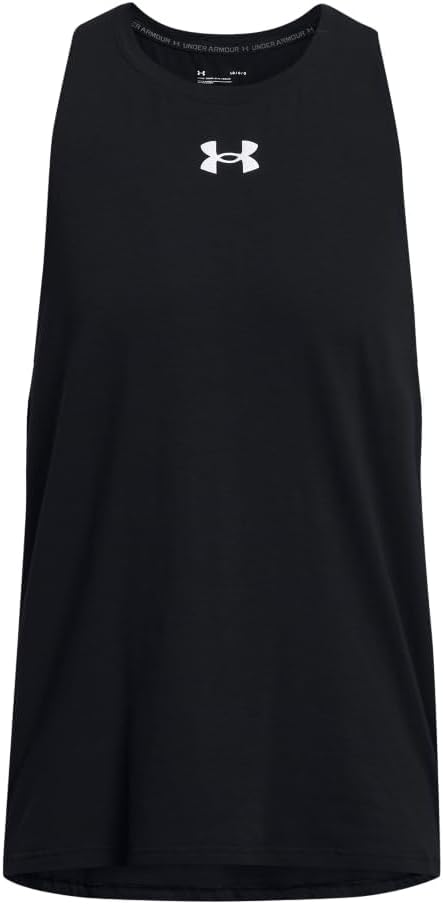 Under Armour Men's Baseline Tank Top - Black/White, Size XL