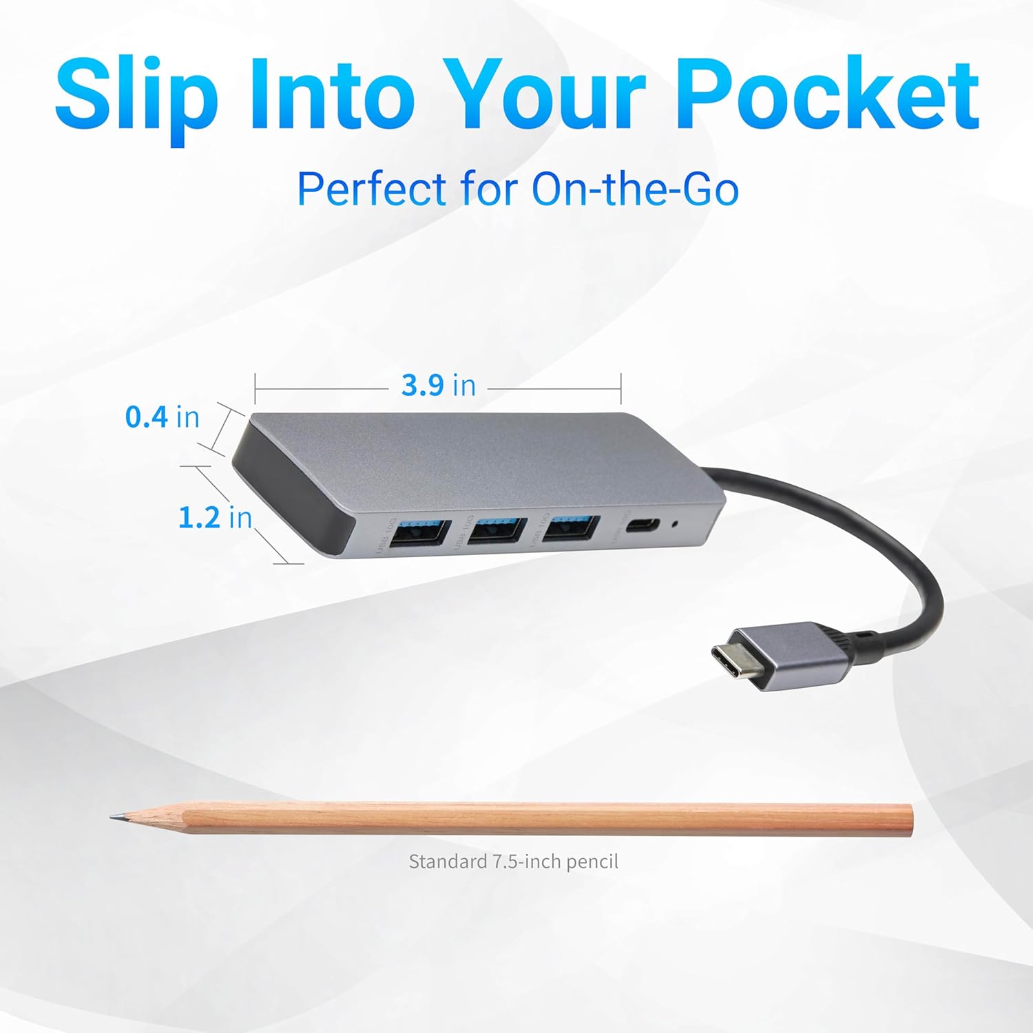 Amazon Basics USB 3.2/3.1 Gen 2 Hub Dock, 10Gbps - Silver