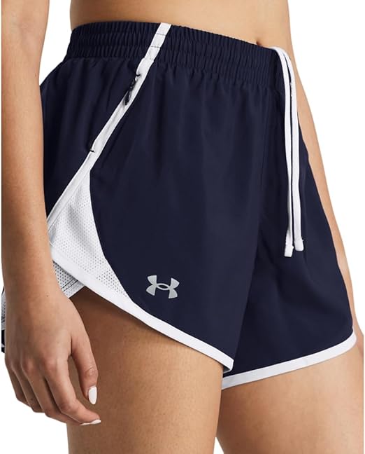Under Armour Women's Fly-By Shorts - Midnight Navy/White, Size Medium