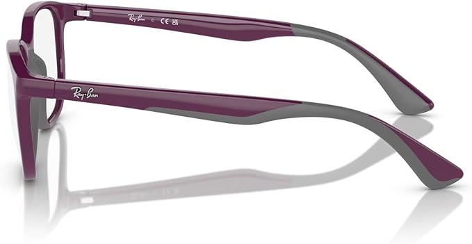 Ray-Ban Kids RY9078VF 3948 Square Fit Eyewear Frames, 48-16-135, Violet on Gray