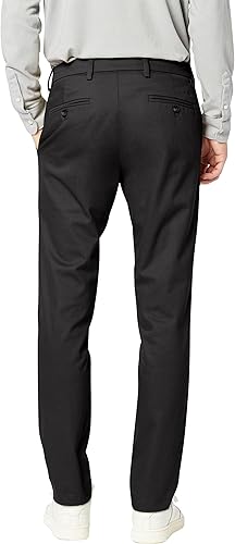 Dockers Men's Slim Fit Signature Khaki Lux Cotton Stretch Pants - Black, 36W x 34L