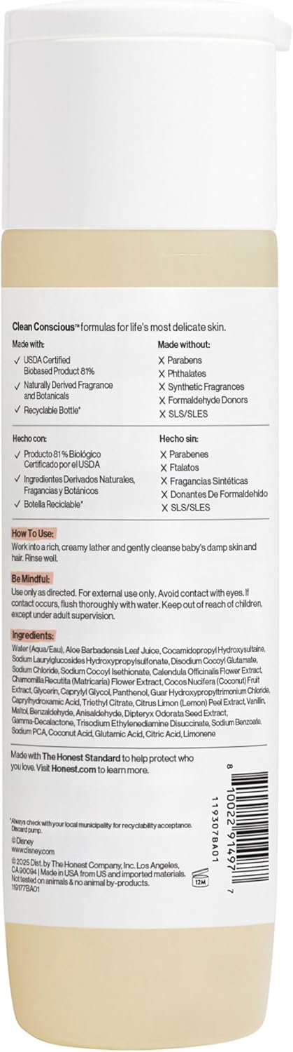 The Honest Company Mickey Mouse Comfort Sweet Cream 2-in-1 Shampoo & Body Wash, 10 fl. oz.