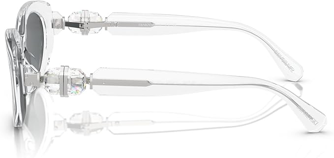 Swarovski Women’s SK6002 102787 Sunglasses - Transparent Crystal/Dark Gray, 53/18/135