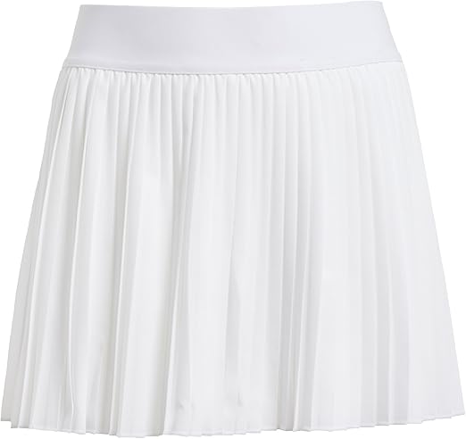 adidas Girl's Club Tennis Pleated Skirt - White, Size Medium