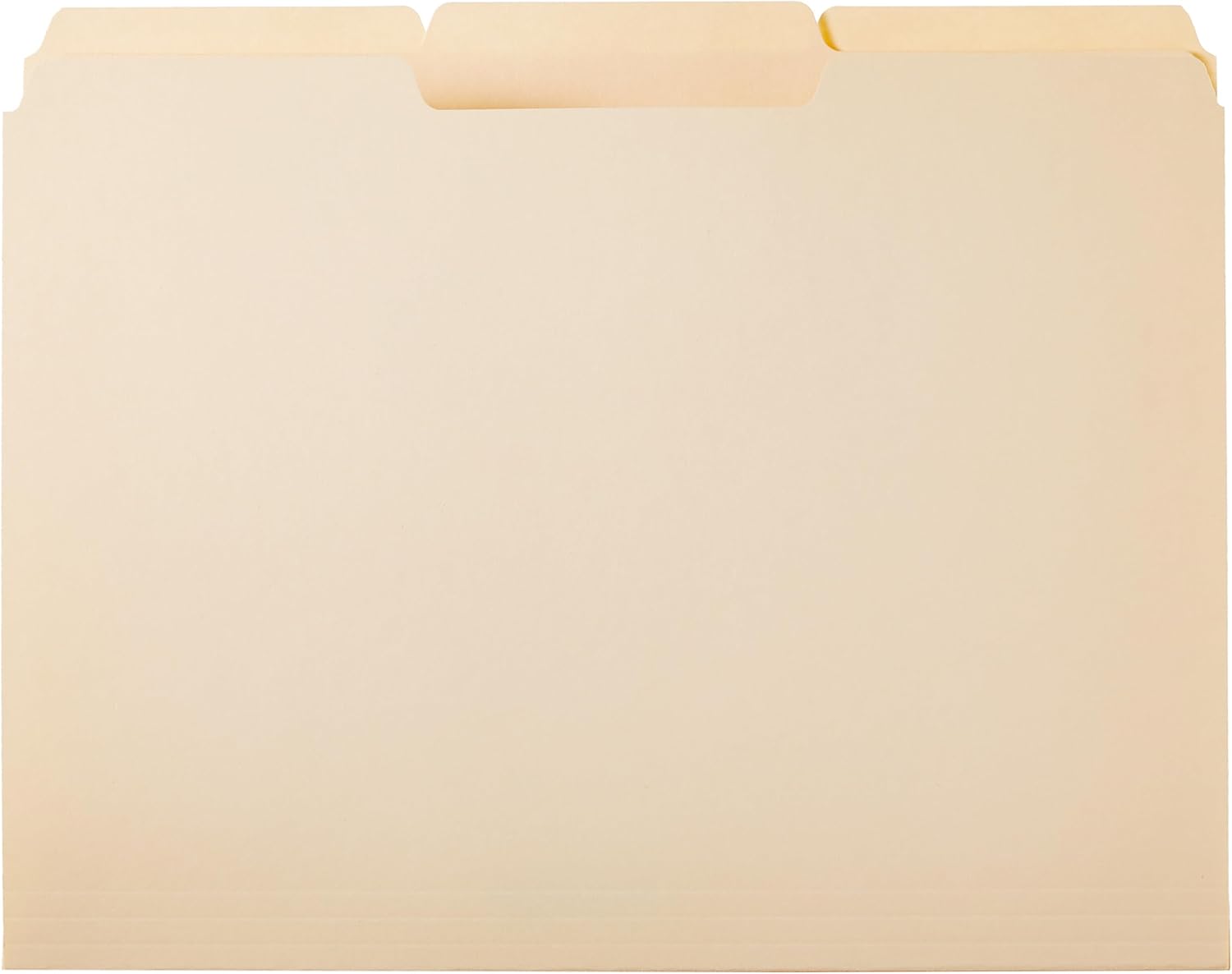 Amazon Basics Assorted Positions File Folders - 1/3-Cut Tab, Letter Size Manila Folers - Pack of 100