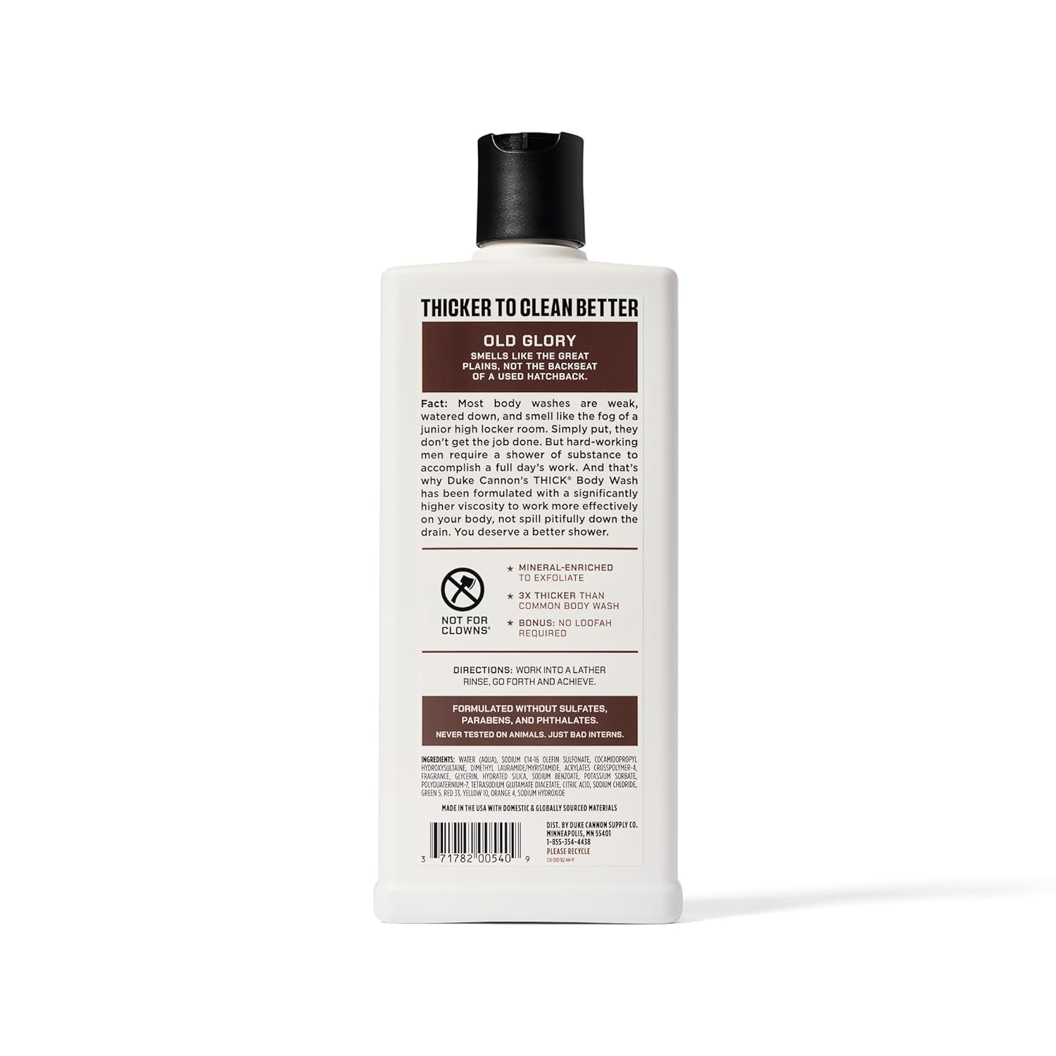 Duke Cannon Supply Co. Thick High Viscosity Men's Body Wash - Old Glory (Tobacco Leaf + Leather) 18 fl. oz.