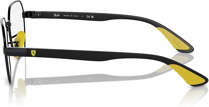 Ray-Ban Men's Rx6594M F094 Eyewear Frames, Scuderia Ferrari - Black/Yellow, 54/20/145