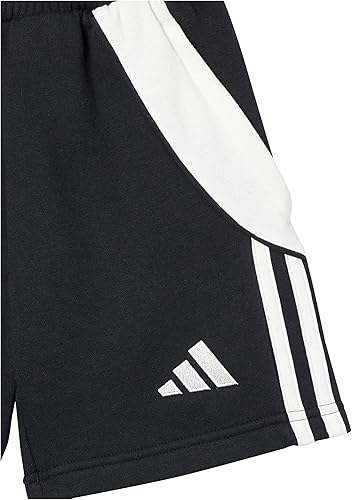 adidas Kids' Tiro 24 Sweat Shorts - Black/White, Size Large