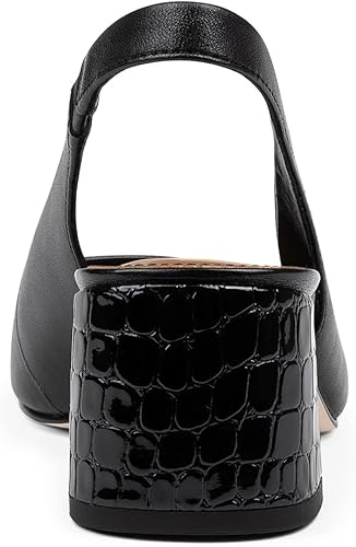 Donald J Pliner Women's Amore Slingback Pump - Black Leather, Size 9.5