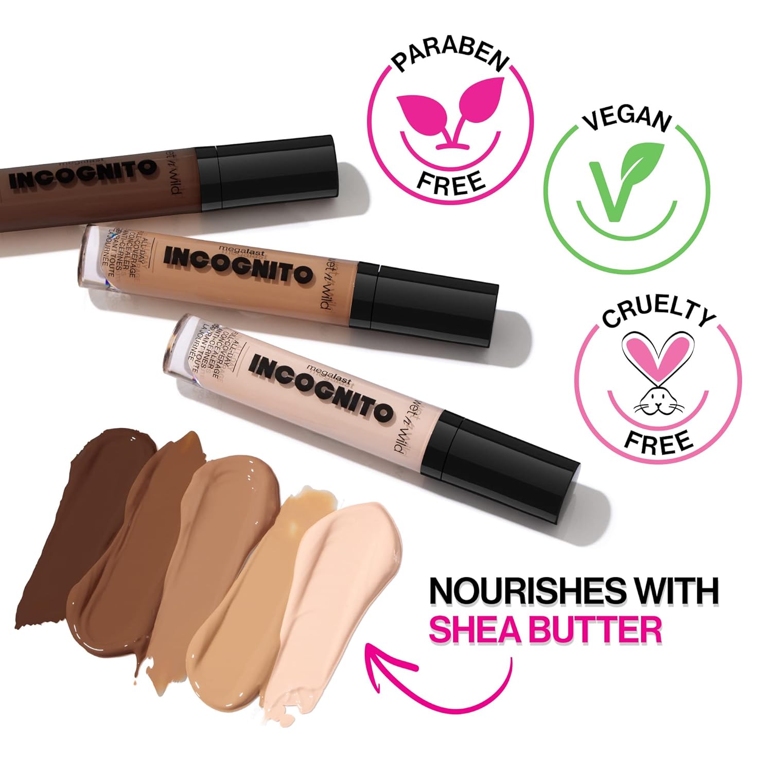 Wet n Wild Megalast Incognito Full-Coverage Concealer - Light Honey, 0.18 oz
