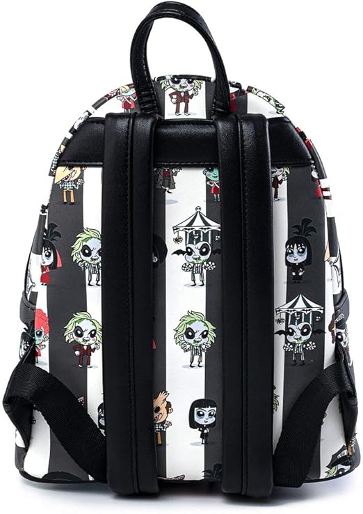 Loungefly Beetlejuice Chibi All Over Print Double Strap Mini Backpack