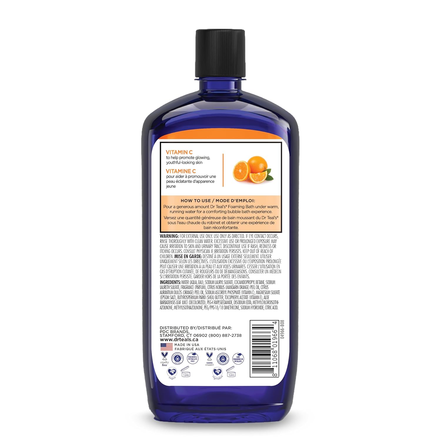 Dr Teal's Foaming Bath with Pure Epsom Salt, Vitamin C, & Sleep Blend - 34 fl. oz. (2 Pack)