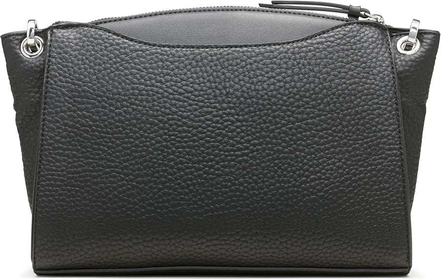 Calvin Klein Garnet Top Zip Crossbody Purse - Black/Silver