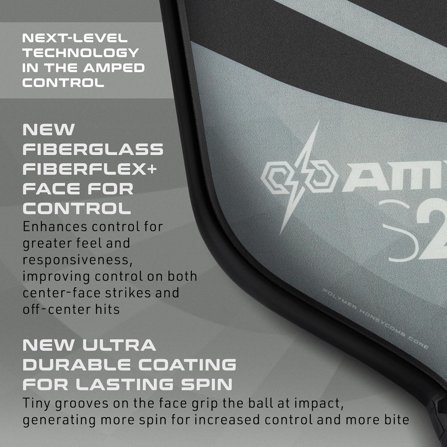 Selkirk AMPED S2 Control Lightweight Pickleball Paddle - Gray