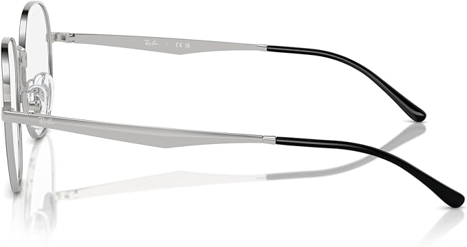 Ray-Ban Unisex RX6517D 2983 Eyewear Frames - Black on Silver Frames, 55/19/145