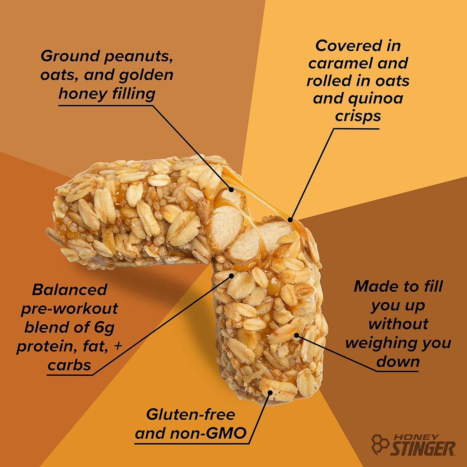 Honey Stinger Oat + Honey Bar, Original, 12 Bars