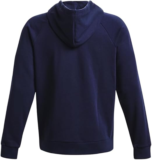 Under Armour Men's Rival Fleece Hoodie - Midnight Navy & White, Size Medium