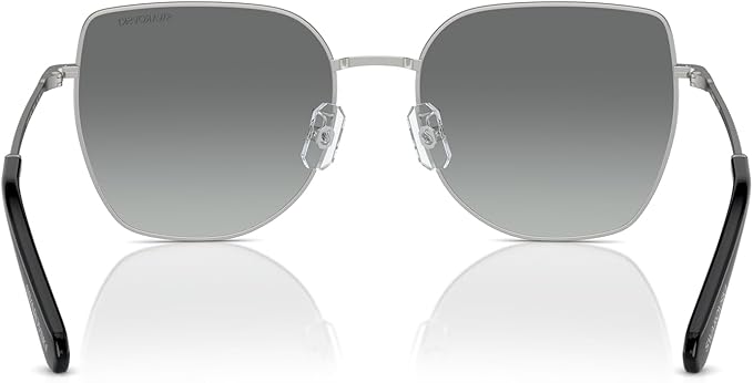 Swarovski SK7021D Sunglasses - Matte Silver Frame/Gray Lenses, 59/19/140
