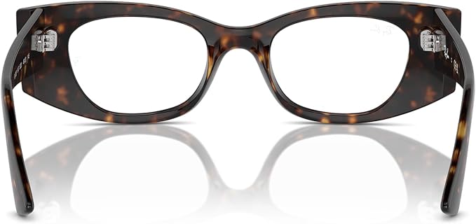 Ray-Ban Unisex RX7327 8320 Kat Rectangular Eyewear Frames - Havana, 52/18/145