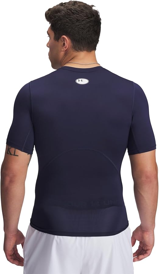 Under Armour Men's HeatGear Compression Short Sleeve T-Shirt - Midnight Navy, Size XL
