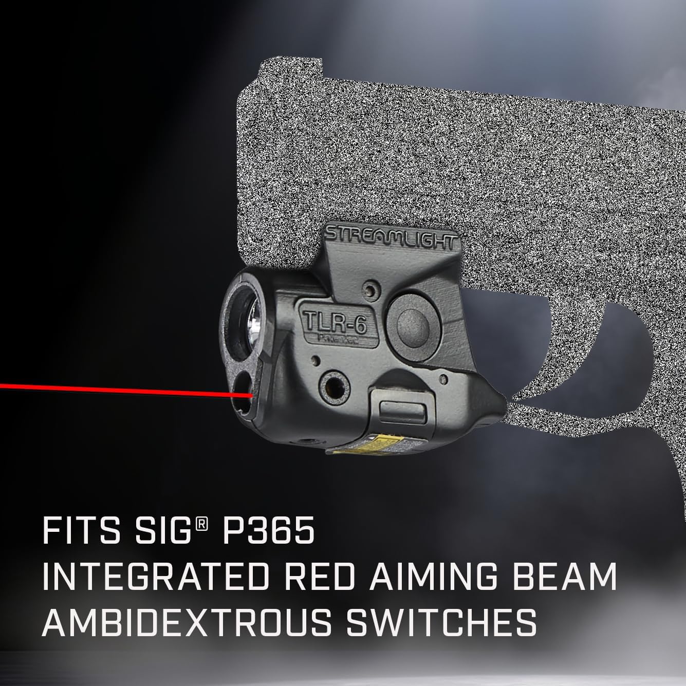 Streamlight TLR-6 SubCompact C4 LED Gun Mounted Light w/Red Laser for [SIG Sauer P365] Black, 69284