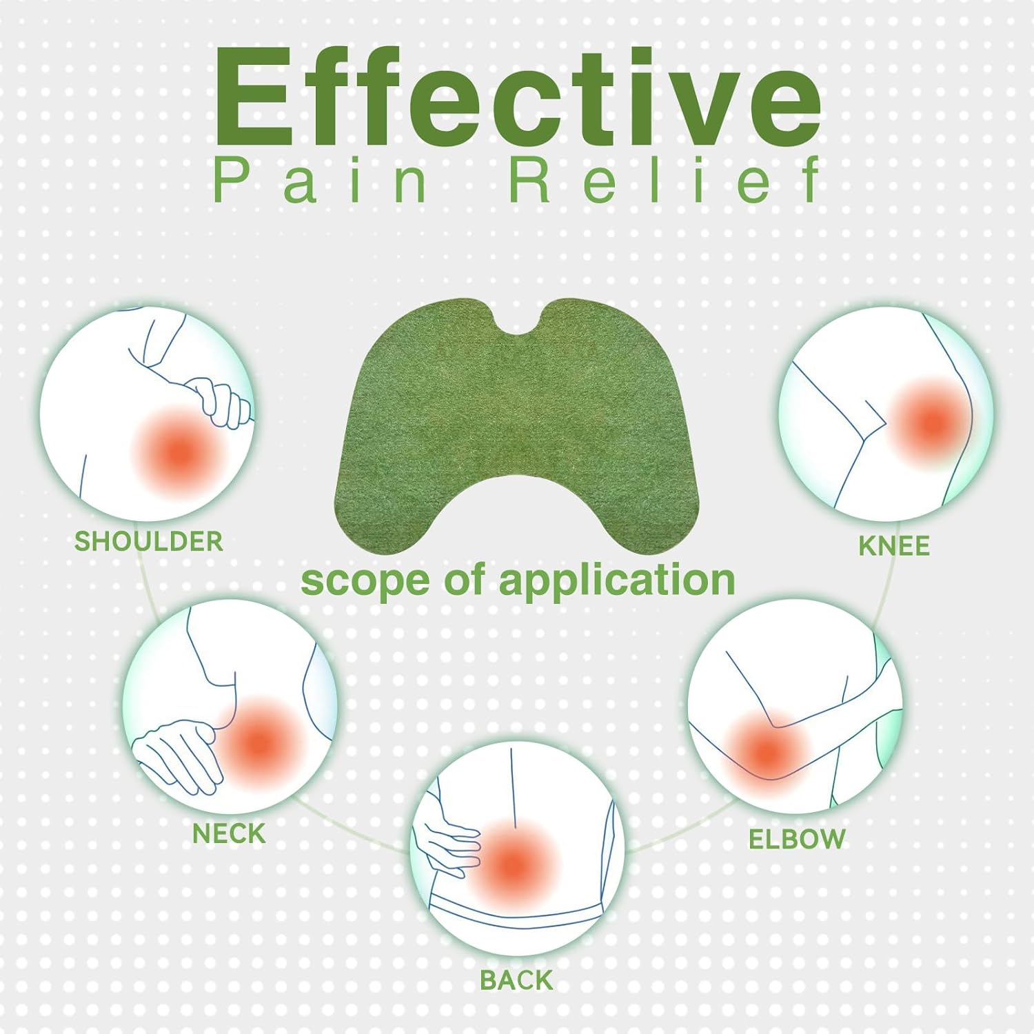 Adhesive Herbal Knee Patches for Powerful Temporary Pain Relief - 40 Pads