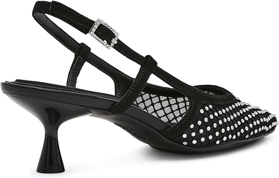 Anne Klein Women's Thia Sling-Back Kitten Hells - Black, Size 6