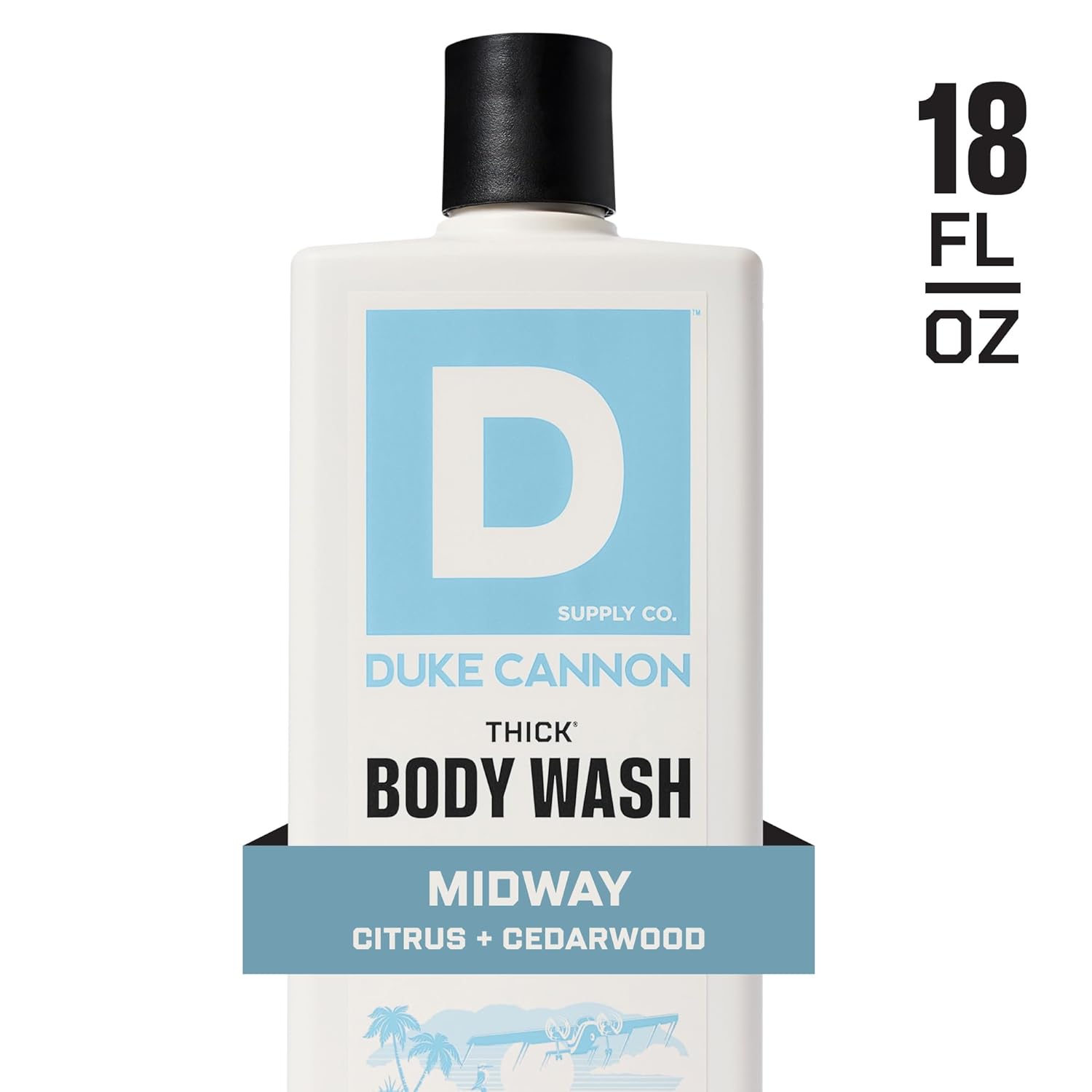 Duke Cannon Supply Co. Thick High Viscosity Men's Body Wash - Midway (Citrus + Cedarwood) 18 fl oz
