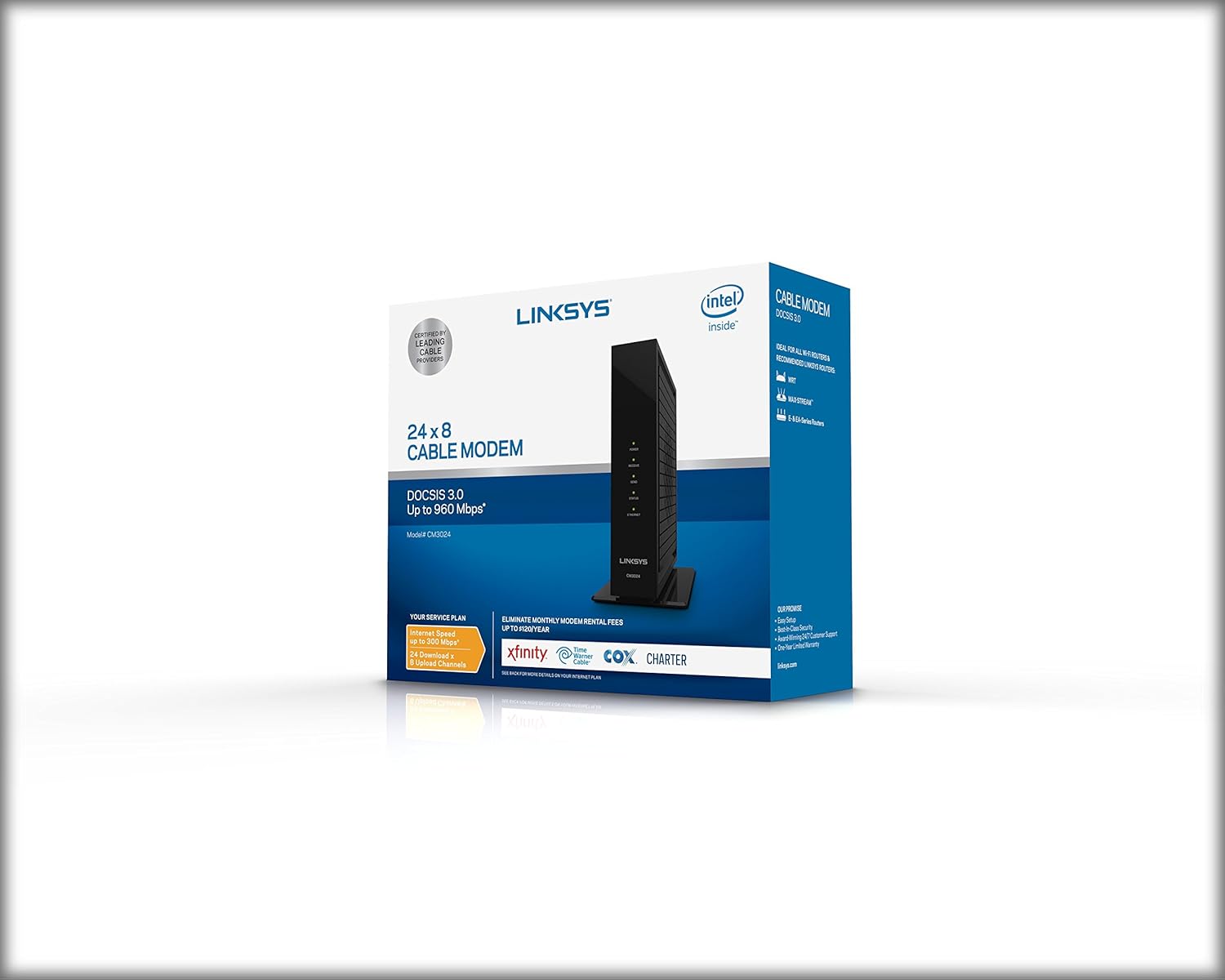 Linksys DOCSIS 3.0 High-Speed Wired Gigabit Cable Modem, CM3024