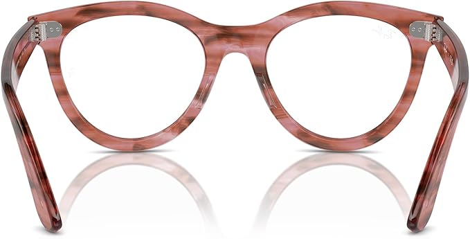 Ray-Ban Unisex Rx2241V 8363 Wayfarer Way Eyewear Frames - Striped Transparent Pink, 51/21/150