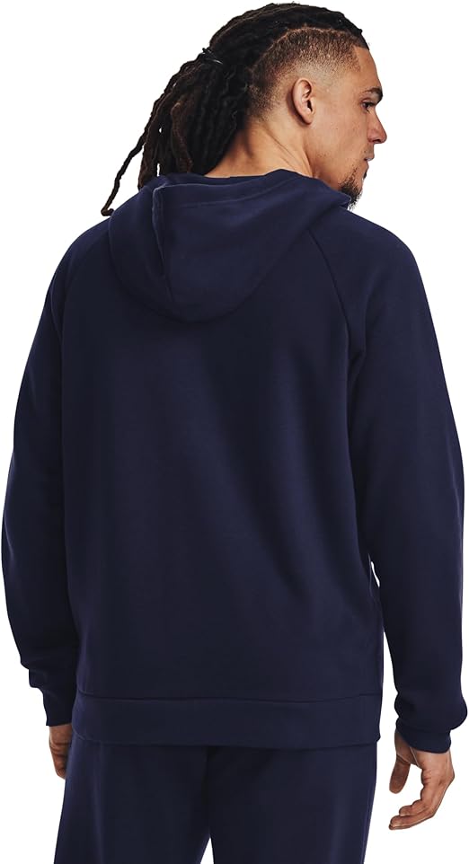 Under Armour Men's Rival Fleece Full-Zip Hoodie - Midnight Navy, Size XL