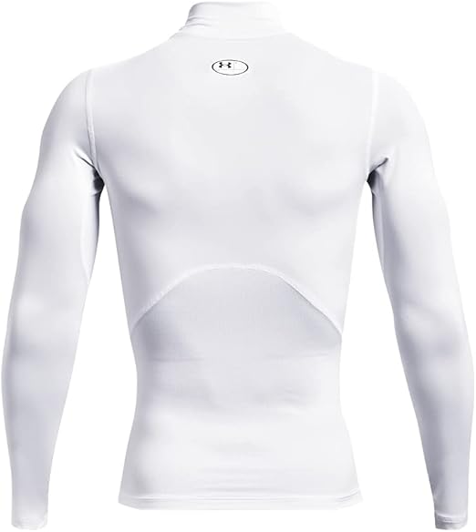Under Armour Men's Heatgear Armour Mock Long Sleeve Shirt - White, Size XXL