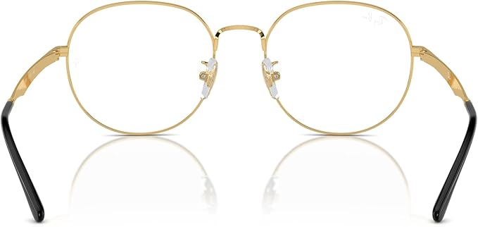 Ray-Ban Unisex RX6517D 2991 Eyewear Frames - Black on Gold Frames, 55/19/145