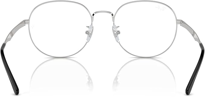 Ray-Ban Unisex RX6517D 2983 Eyewear Frames - Black on Silver Frames, 55/19/145