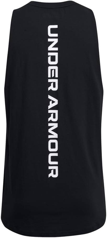Under Armour Men's Baseline Tank Top - Black/White, Size XL