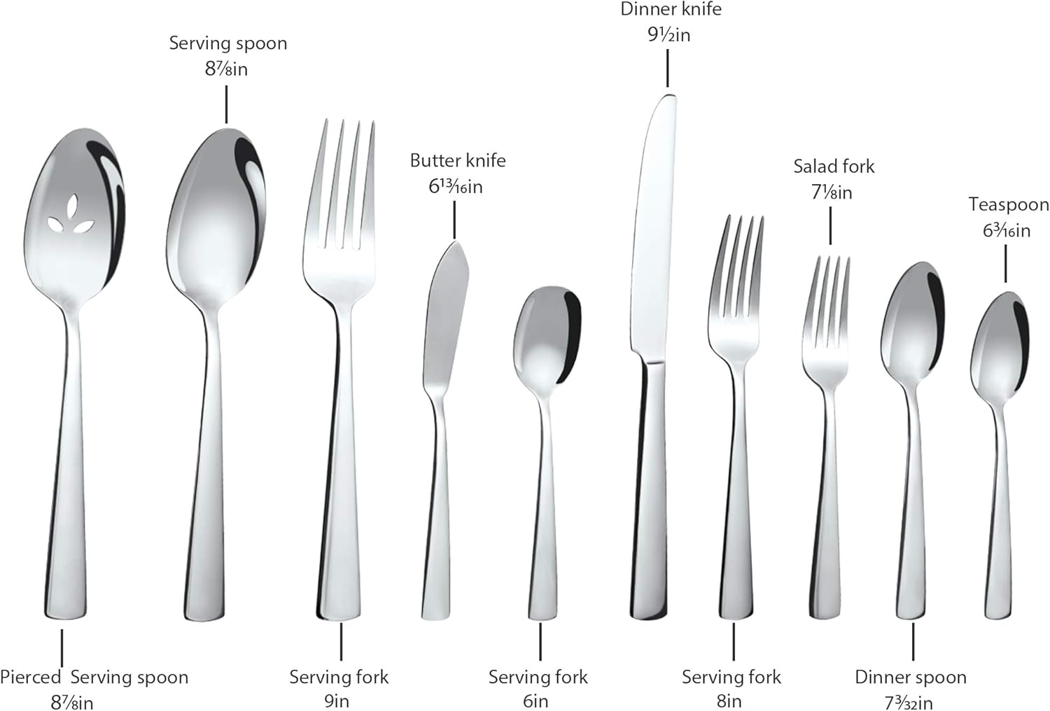 Brightown 65 Piece Stainless Steel Silverware Flatware Cutlery Set, Service for 12