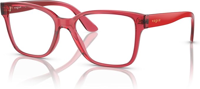 Vogue Women's VO5452 3084 Eyewear Frames - Transparent Red, 53/17/140