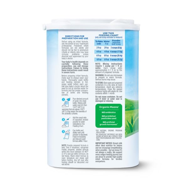 Happy Baby A2 Organic Infant Formula Powder, Stage 1 - 22.9 oz