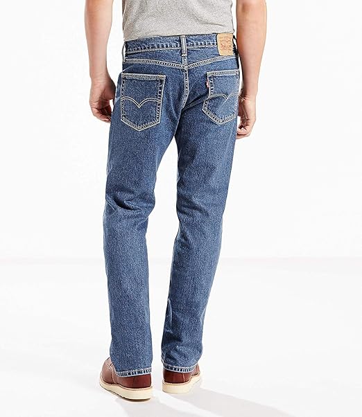Levi's Men's 505 Regular Fit Stretch Jeans - 40W x 32L, Stonewash