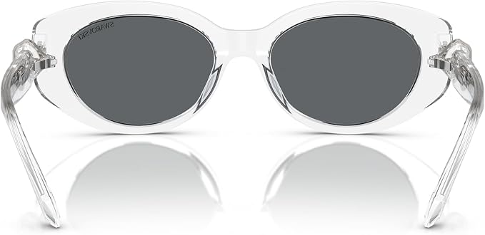Swarovski Women’s SK6002 102787 Sunglasses - Transparent Crystal/Dark Gray, 53/18/135