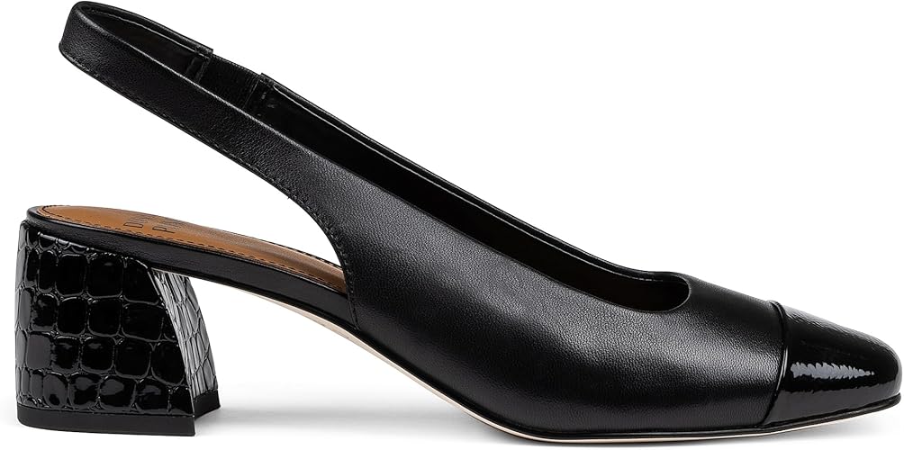 Donald J Pliner Women's Amore Slingback Pump - Black Leather, Size 9.5