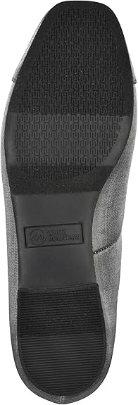 White Mountain Women's Bocci Cap Toe Ballet Flat - Gunmetal Shimmer, Size 9.5