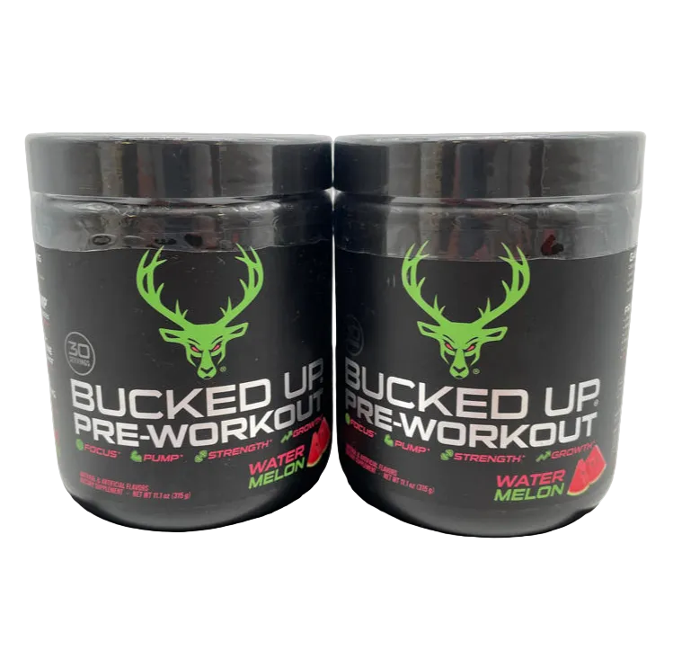 Bucked Up Pre Workout Powder, 30svgs - Watermelon, 2 Pack