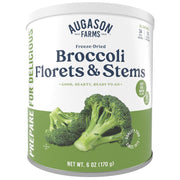 Augason Farms Freeze-Dried Broccoli Florets & Stems, 6oz / 34 Servings
