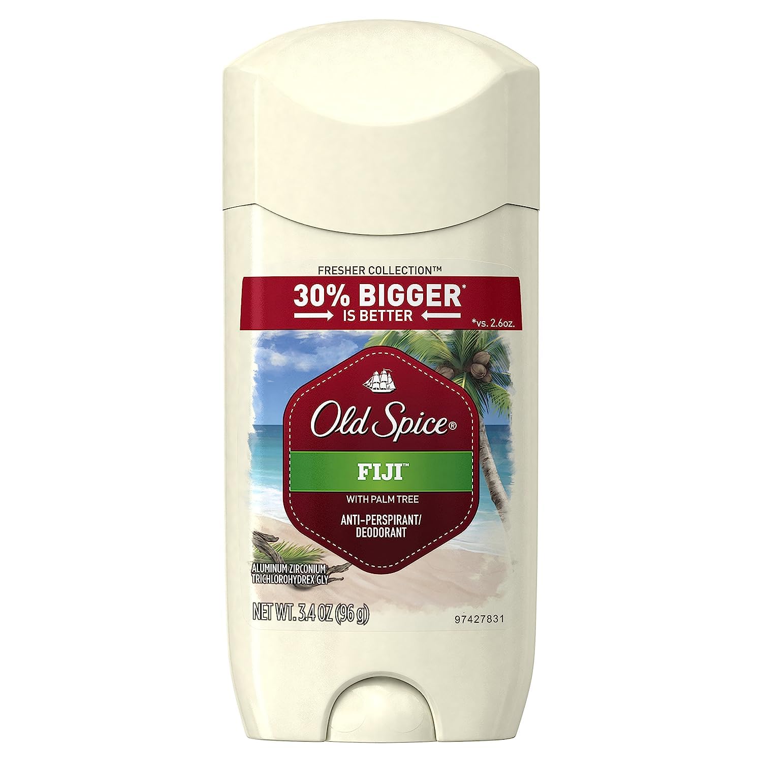 Old Spice Men's Invisible Solid Antiperspirant Deodorant Stick - Fiji, 3.4 oz
