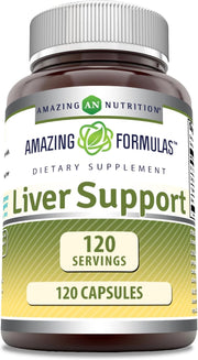 Amazing Formulas Non-GMO, Gluten-Free Liver Support - 120 Capsules