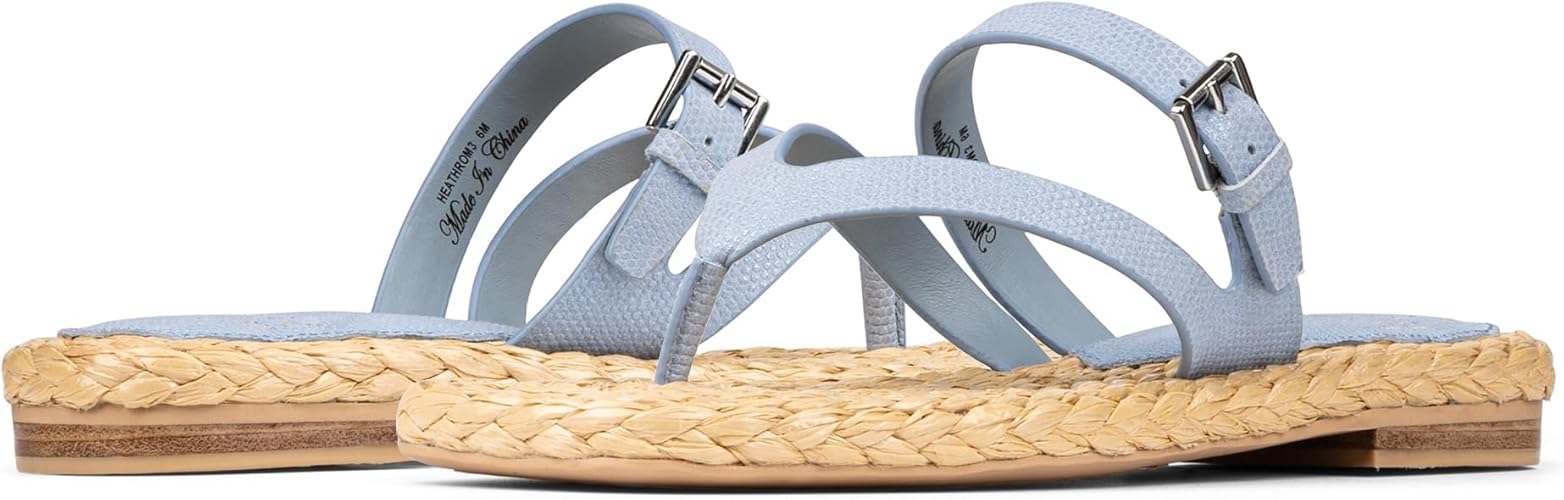 Donald J. Pliner Women's Heathro Strappy Flat Sandals - Denim, Size 8.5