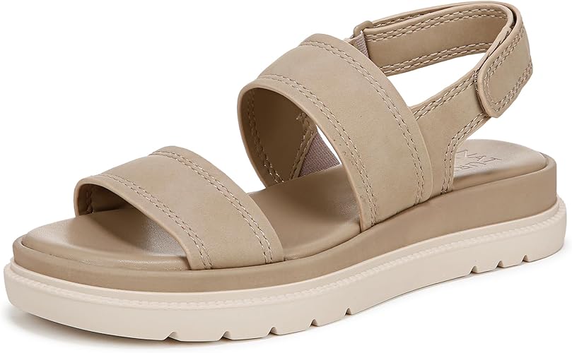 Naturalizer Women’s Attract Wedge Sandals - Tan Brown Tumbled, Size 10.5